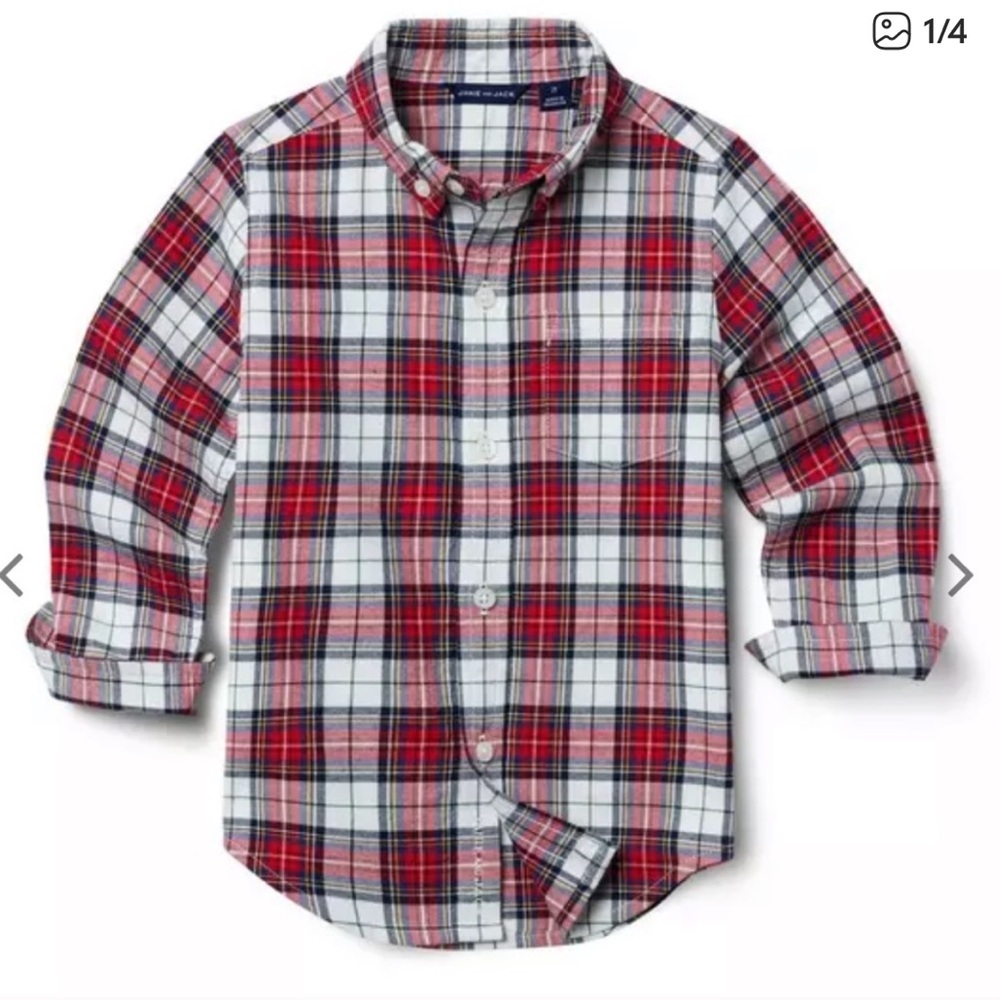 NWT- Tartan Plaid (Flannel-like) Button-Up Shirt